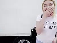 Whore is teen and in need of money so fucks on the street